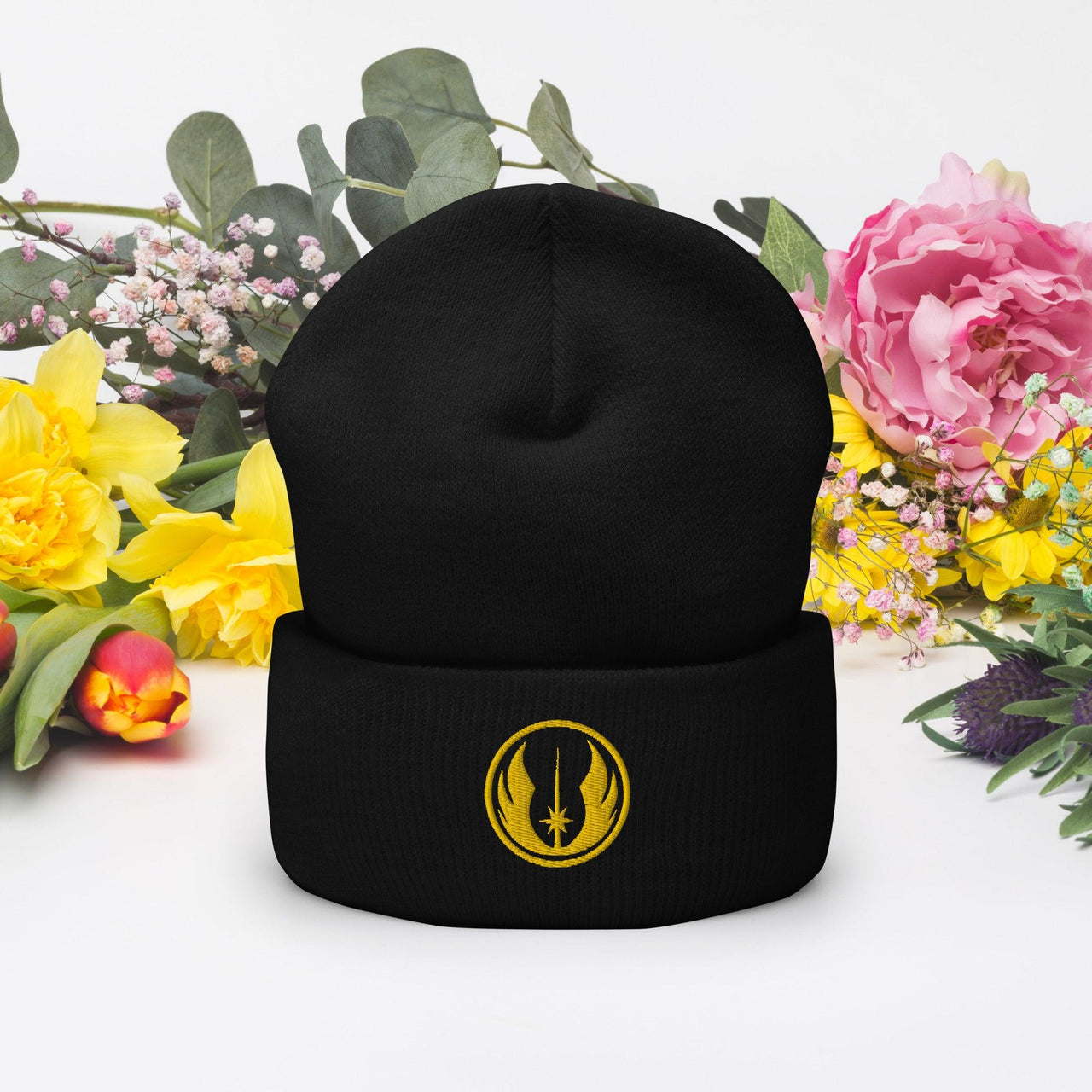 Cuffed Beanie Jedi Orden Logo Design bestickt - SABER KING FX LIGHTSABERS®