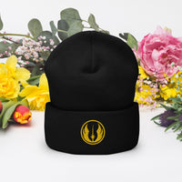 Thumbnail for Cuffed Beanie Jedi Orden Logo Design bestickt - SABER KING FX LIGHTSABERS®