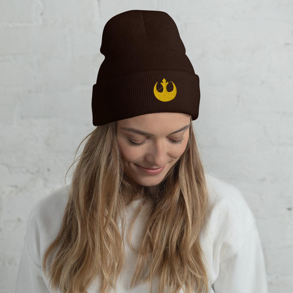 Cuffed Beanie Rebel Alliance Logo Design bestickt - SABER KING FX LIGHTSABERS®