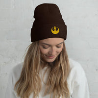 Thumbnail for Cuffed Beanie Rebel Alliance Logo Design bestickt - SABER KING FX LIGHTSABERS®