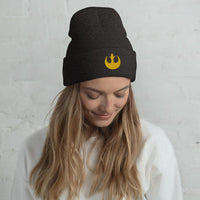 Thumbnail for Cuffed Beanie Rebel Alliance Logo Design bestickt - SABER KING FX LIGHTSABERS®