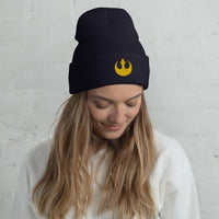 Thumbnail for Cuffed Beanie Rebel Alliance Logo Design bestickt - SABER KING FX LIGHTSABERS®