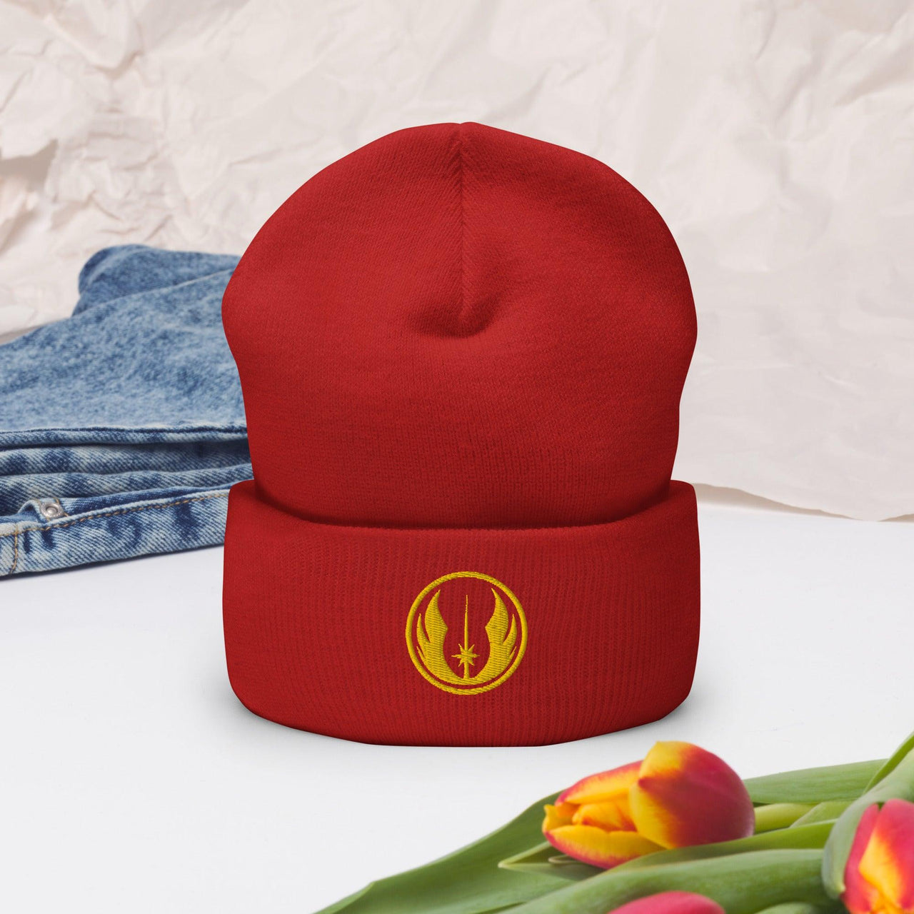 Cuffed Beanie Jedi Orden Logo Design bestickt - SABER KING FX LIGHTSABERS®