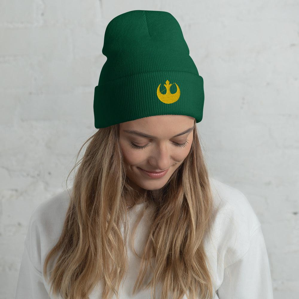 Cuffed Beanie Rebel Alliance Logo Design bestickt - SABER KING FX LIGHTSABERS®