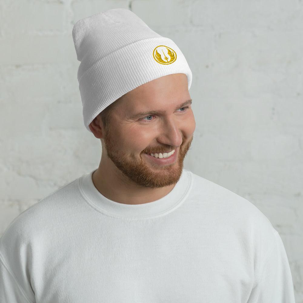 Cuffed Beanie Jedi Orden Logo Design bestickt - SABER KING FX LIGHTSABERS®