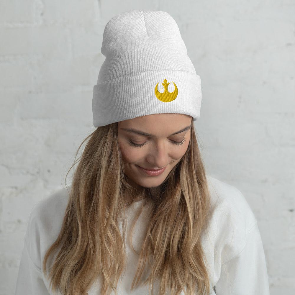 Cuffed Beanie Rebel Alliance Logo Design bestickt - SABER KING FX LIGHTSABERS®