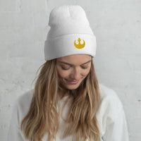 Thumbnail for Cuffed Beanie Rebel Alliance Logo Design bestickt - SABER KING FX LIGHTSABERS®